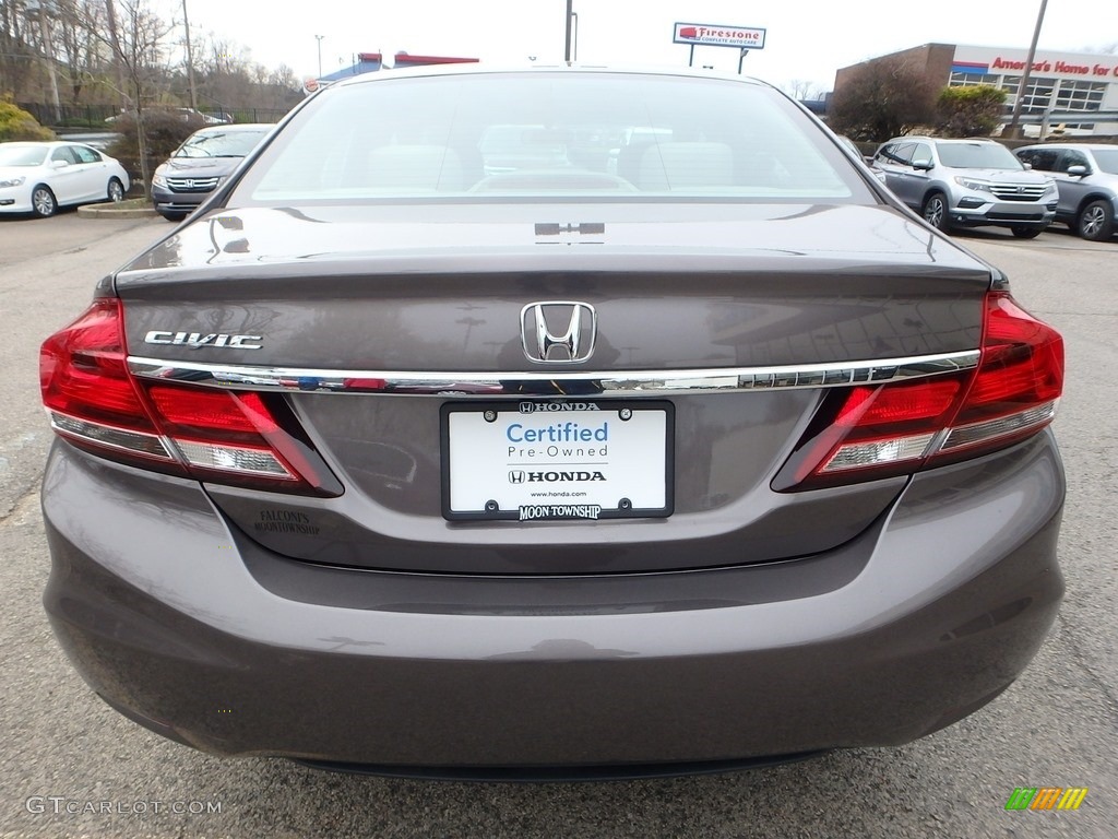 2013 Civic EX Sedan - Urban Titanium Metallic / Beige photo #4