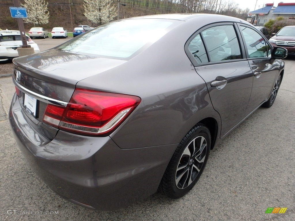 2013 Civic EX Sedan - Urban Titanium Metallic / Beige photo #5