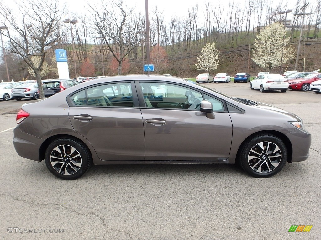 2013 Civic EX Sedan - Urban Titanium Metallic / Beige photo #6