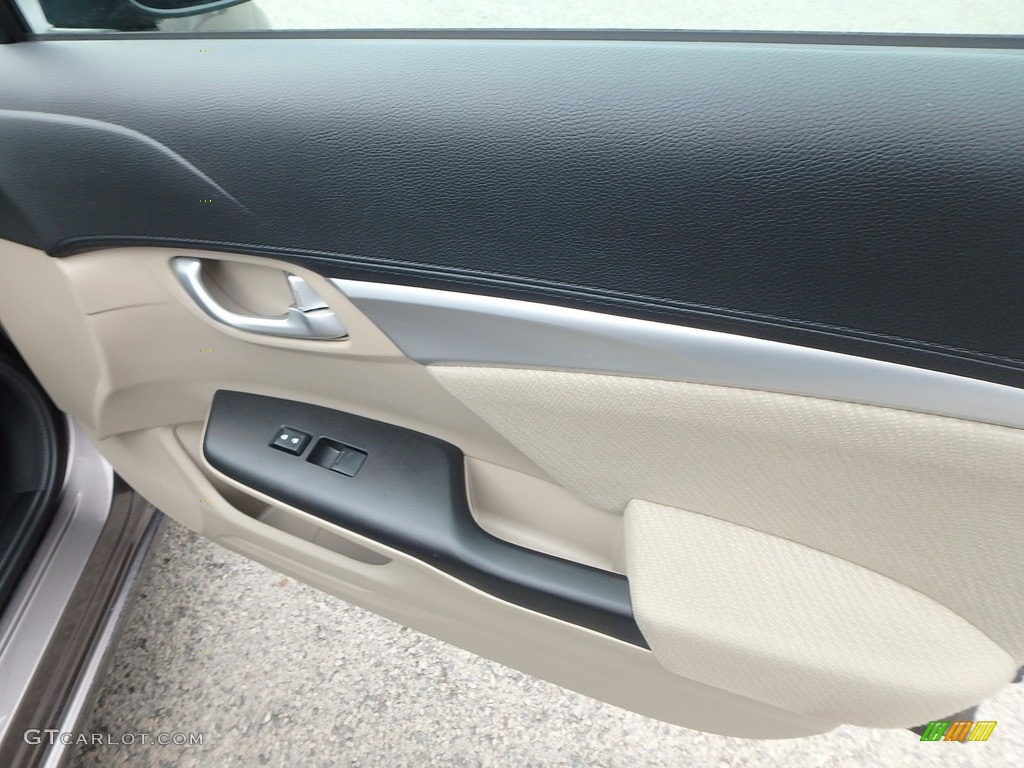 2013 Civic EX Sedan - Urban Titanium Metallic / Beige photo #12