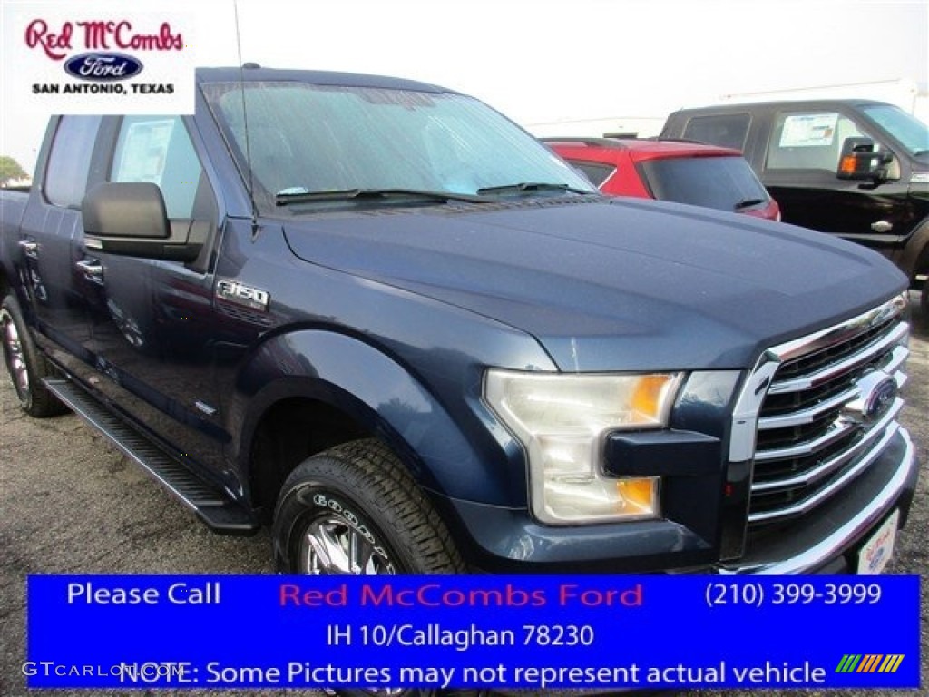 2016 F150 XLT SuperCrew 4x4 - Blue Jeans / Medium Earth Gray photo #1