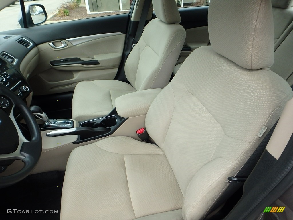 2013 Civic EX Sedan - Urban Titanium Metallic / Beige photo #15