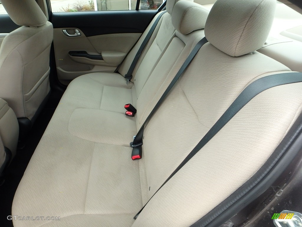 2013 Civic EX Sedan - Urban Titanium Metallic / Beige photo #16