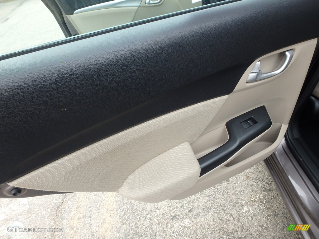 2013 Civic EX Sedan - Urban Titanium Metallic / Beige photo #18