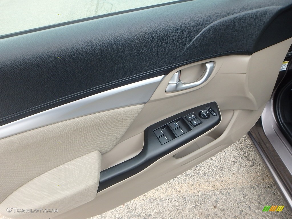 2013 Civic EX Sedan - Urban Titanium Metallic / Beige photo #19