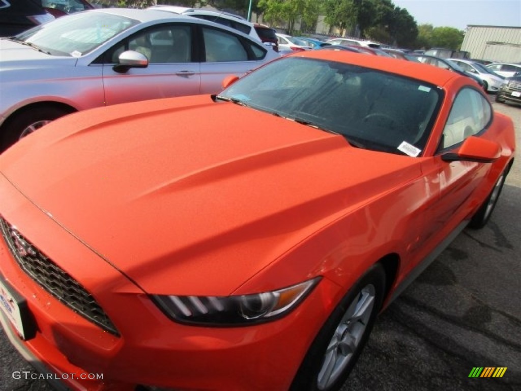 2016 Mustang V6 Coupe - Competition Orange / Ebony photo #2
