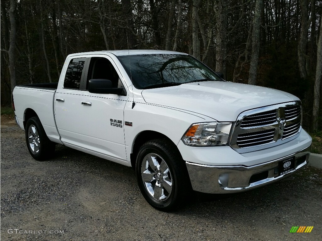 2014 1500 SLT Quad Cab - Bright White / Black/Diesel Gray photo #3