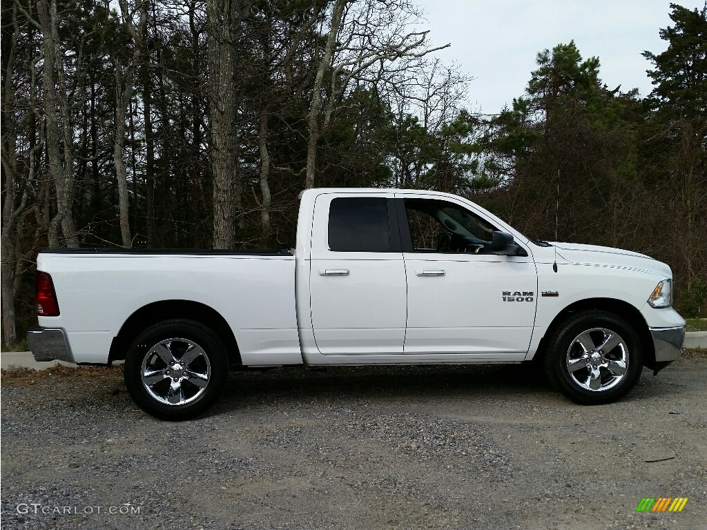 2014 1500 SLT Quad Cab - Bright White / Black/Diesel Gray photo #4