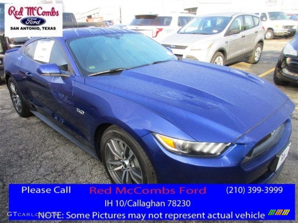 2016 Mustang GT Coupe - Deep Impact Blue Metallic / Ebony photo #1