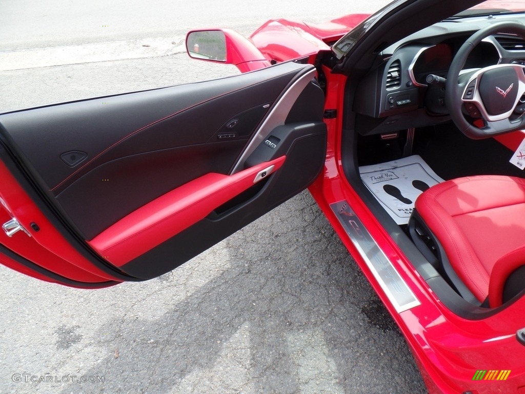 2016 Chevrolet Corvette Stingray Coupe Adrenaline Red Door Panel Photo #111963346