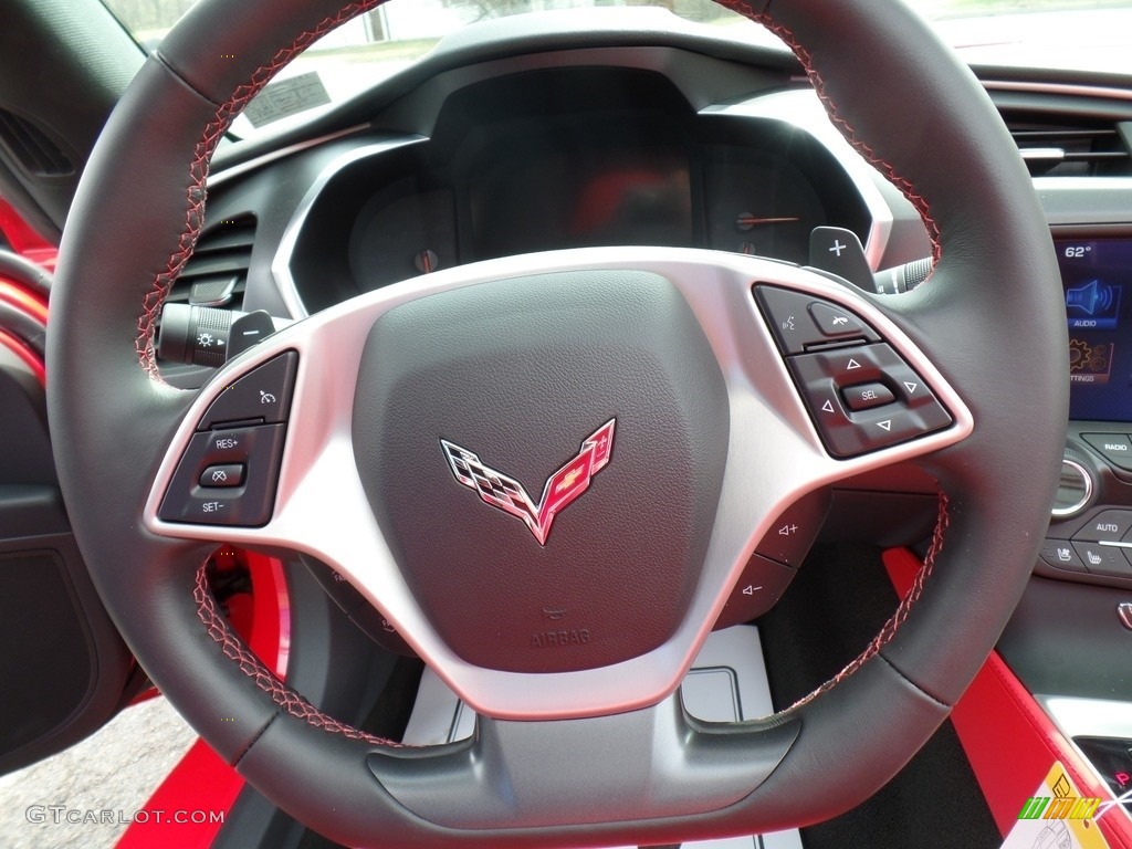 2016 Chevrolet Corvette Stingray Coupe Adrenaline Red Steering Wheel Photo #111963514