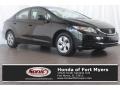 2013 Crystal Black Pearl Honda Civic LX Sedan  photo #1