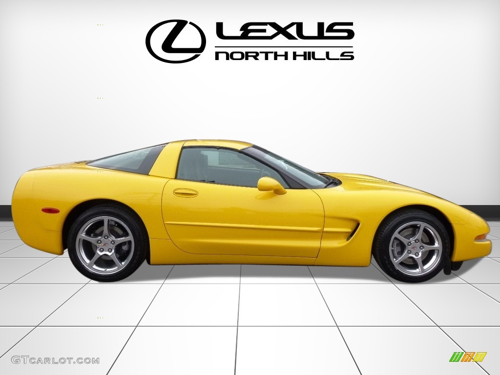 2002 Corvette Coupe - Millenium Yellow / Black photo #2