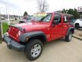 2012 Flame Red Jeep Wrangler Unlimited Sport 4x4  photo #9