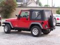 2004 Flame Red Jeep Wrangler X 4x4  photo #2