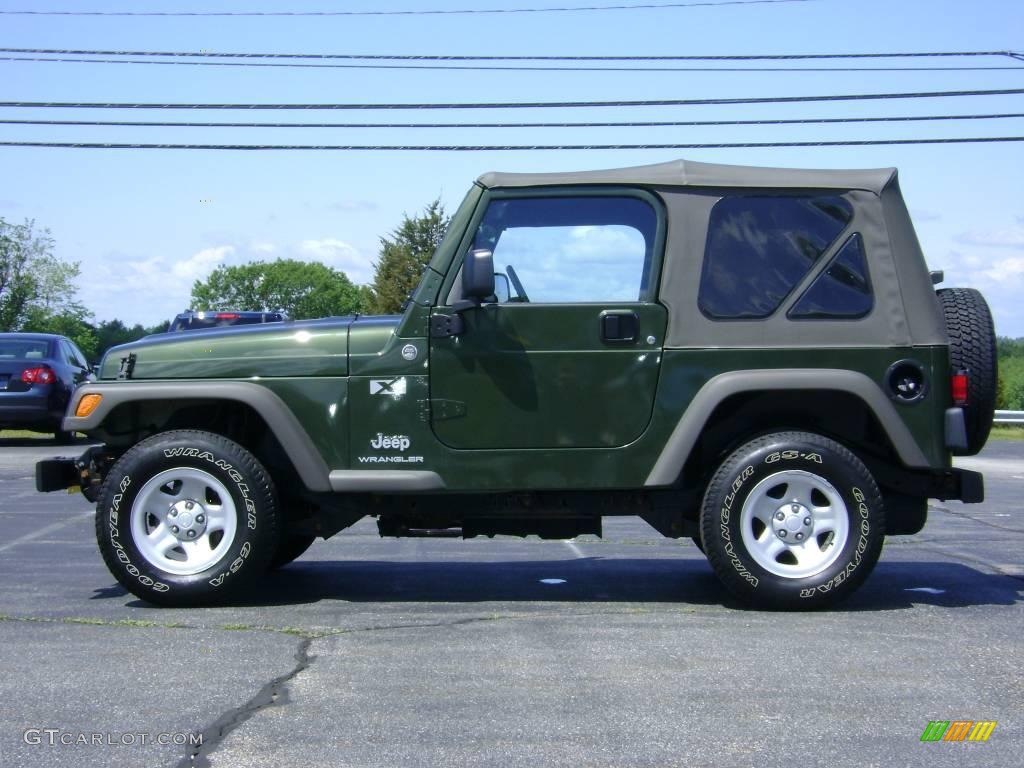 2006 Wrangler X 4x4 - Jeep Green Metallic / Khaki photo #4