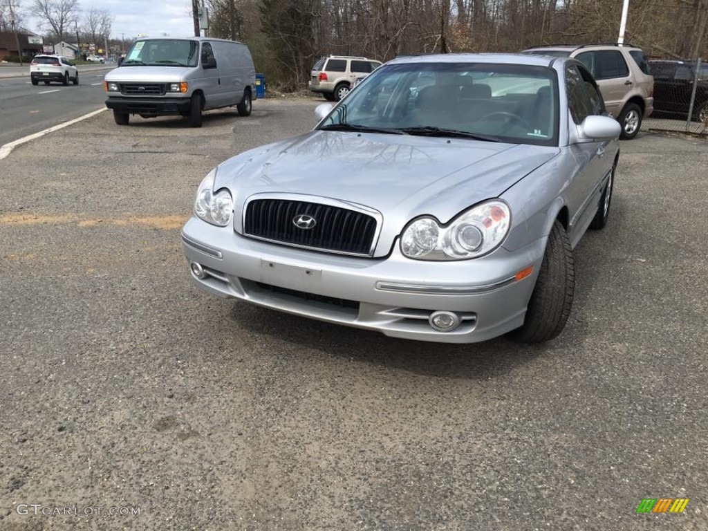 2003 Sonata LX V6 - Brilliant Silver Metallic / Black photo #9