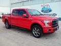 2016 Race Red Ford F150 Lariat SuperCrew 4x4  photo #1