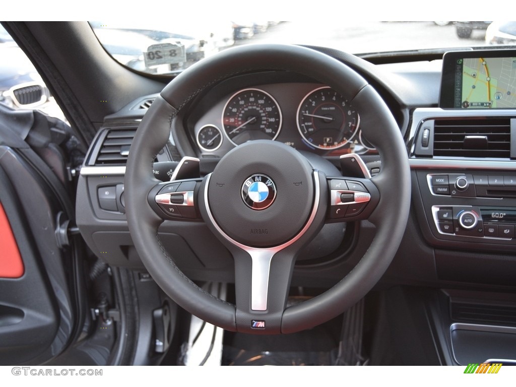 2016 BMW 3 Series 328i xDrive Gran Turismo Coral Red Steering Wheel Photo #111991878