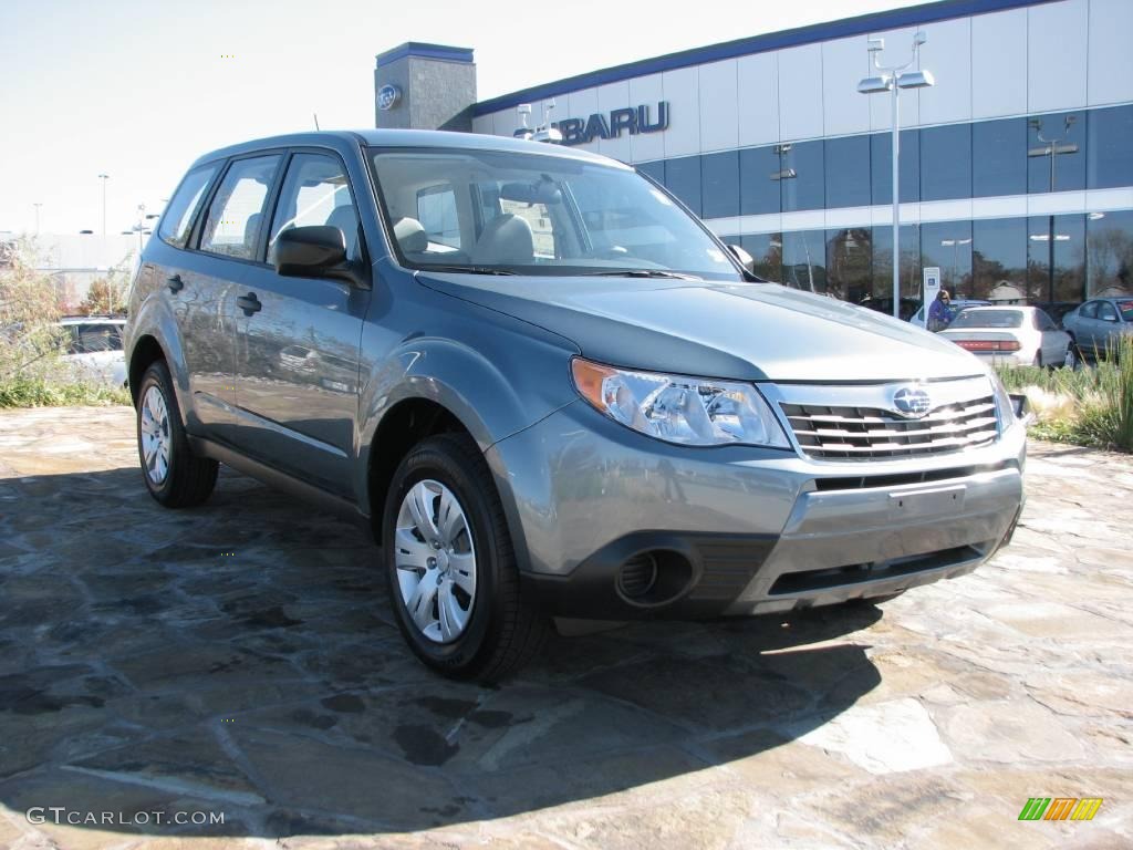 2009 Forester 2.5 X - Sage Green Metallic / Platinum photo #1