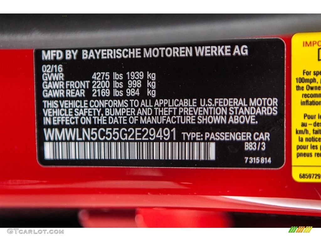 2016 Clubman Color Code B83 for Blazing Red Metallic Photo #112002789