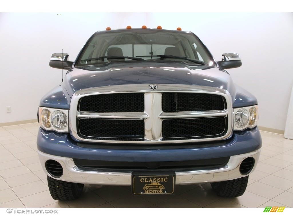 2004 Ram 2500 ST Quad Cab 4x4 - Atlantic Blue Pearl / Dark Slate Gray photo #2