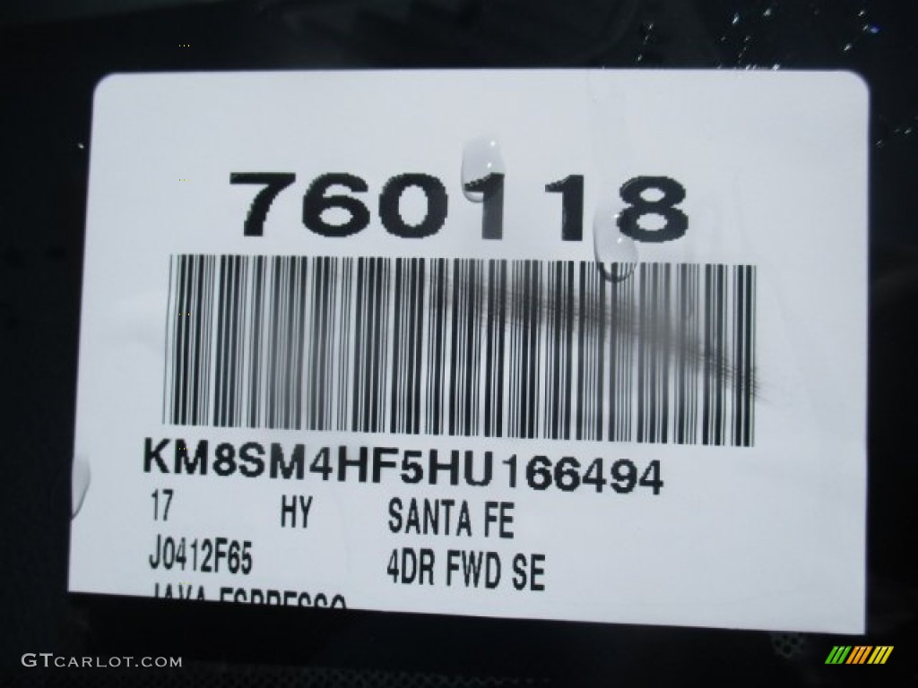 2017 Santa Fe SE - Java Espresso / Beige photo #21