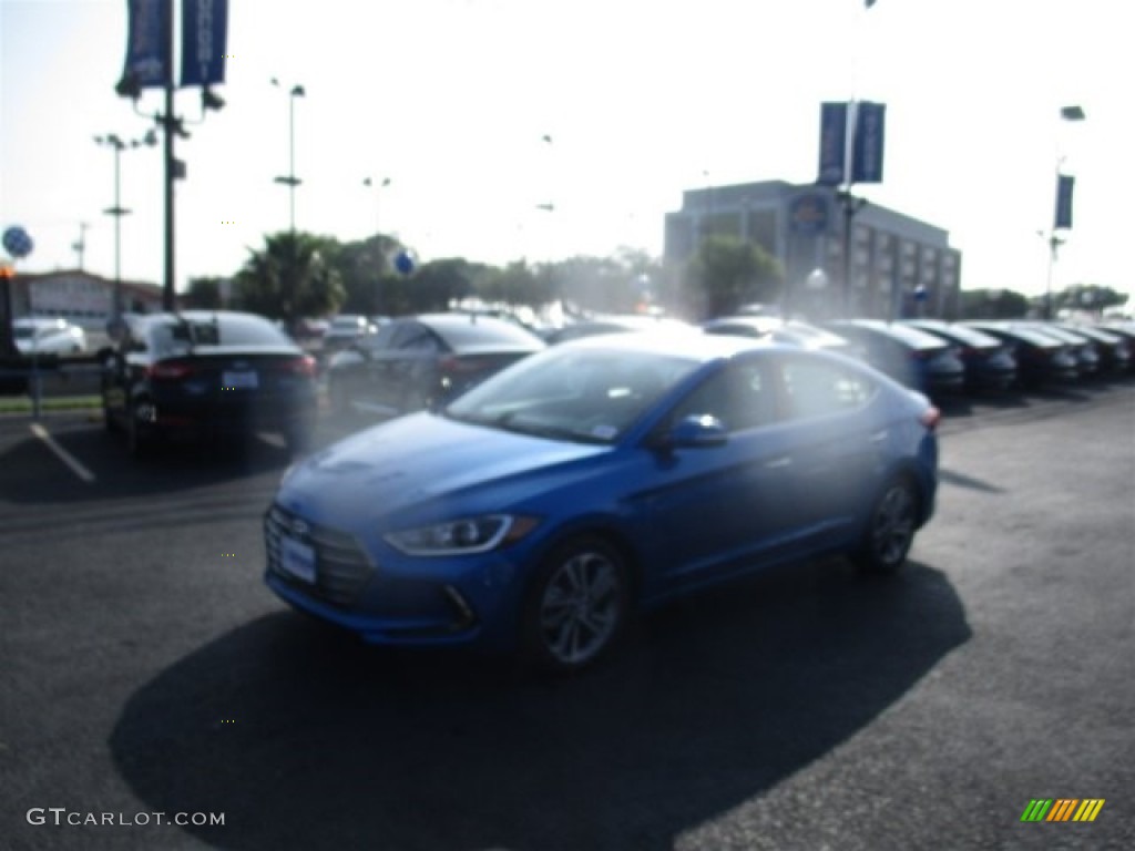 2017 Elantra Limited - Electric Blue / Gray photo #3