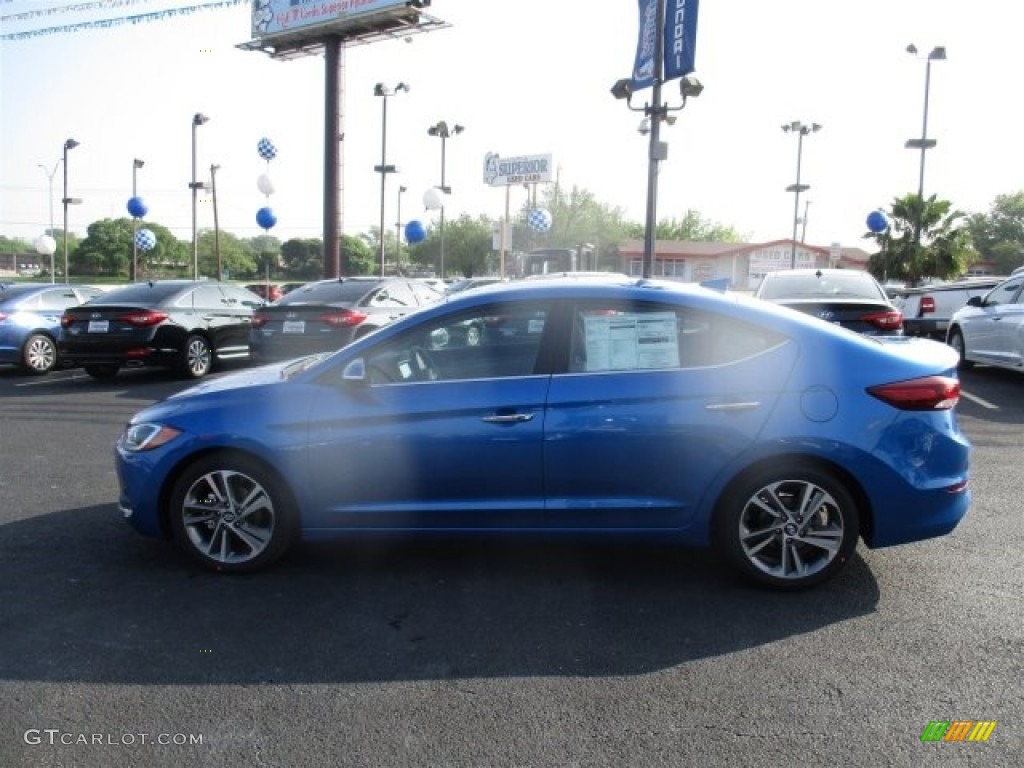 2017 Elantra Limited - Electric Blue / Gray photo #6