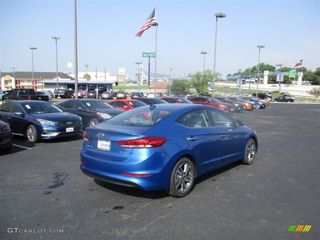 2017 Elantra Limited - Electric Blue / Gray photo #7