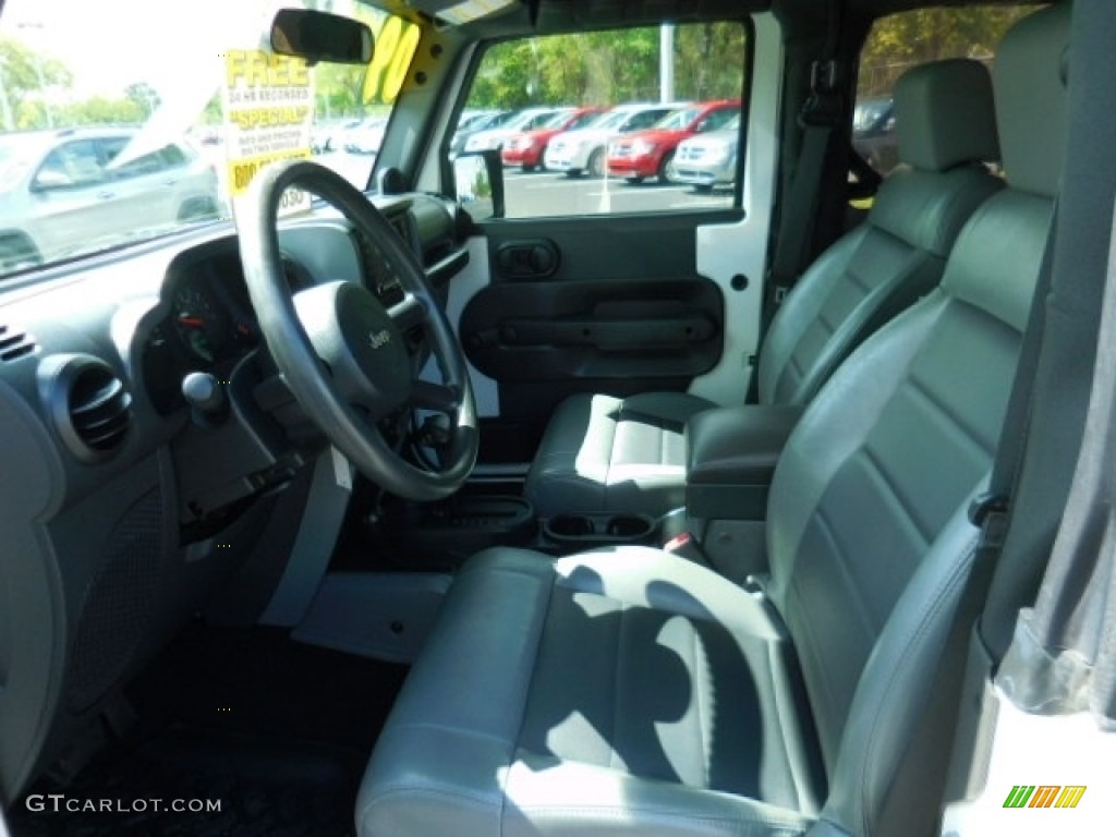 2009 Wrangler X 4x4 - Stone White / Dark Slate Gray/Medium Slate Gray photo #4