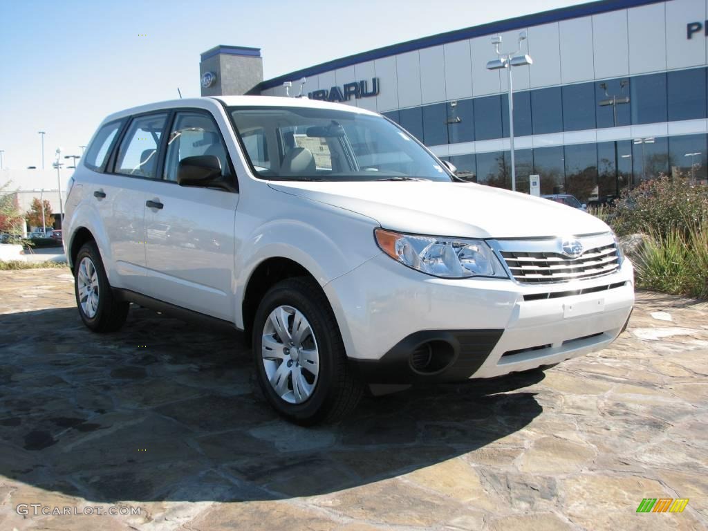 2009 Forester 2.5 X - Satin White Pearl / Platinum photo #1