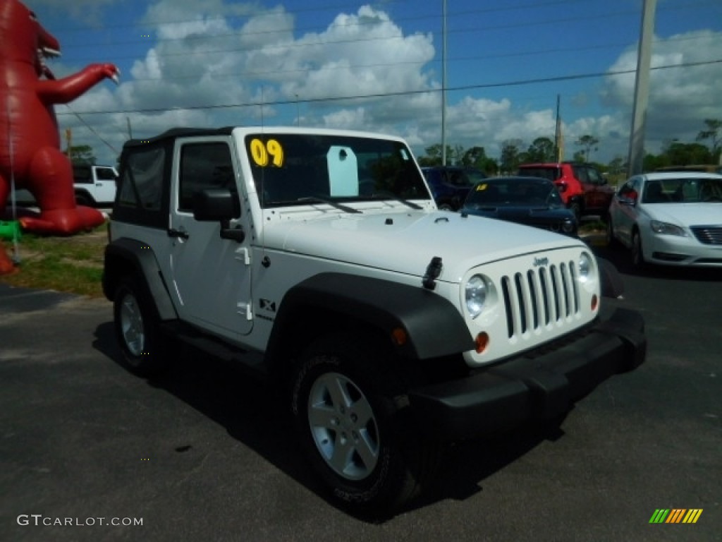 2009 Wrangler X 4x4 - Stone White / Dark Slate Gray/Medium Slate Gray photo #10