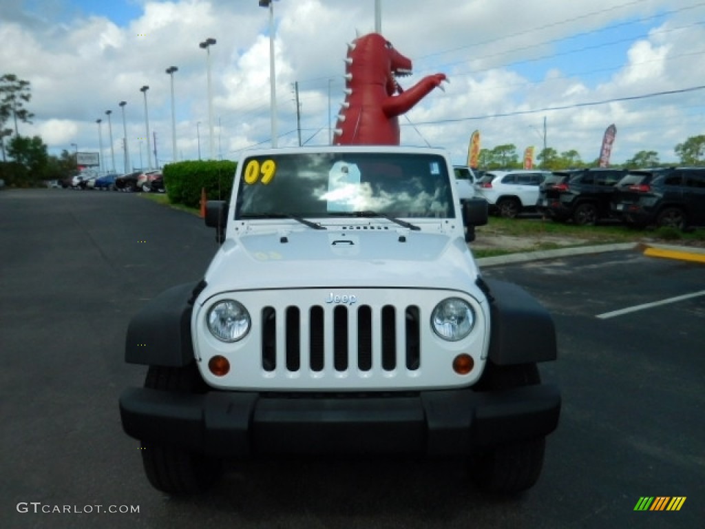 2009 Wrangler X 4x4 - Stone White / Dark Slate Gray/Medium Slate Gray photo #13