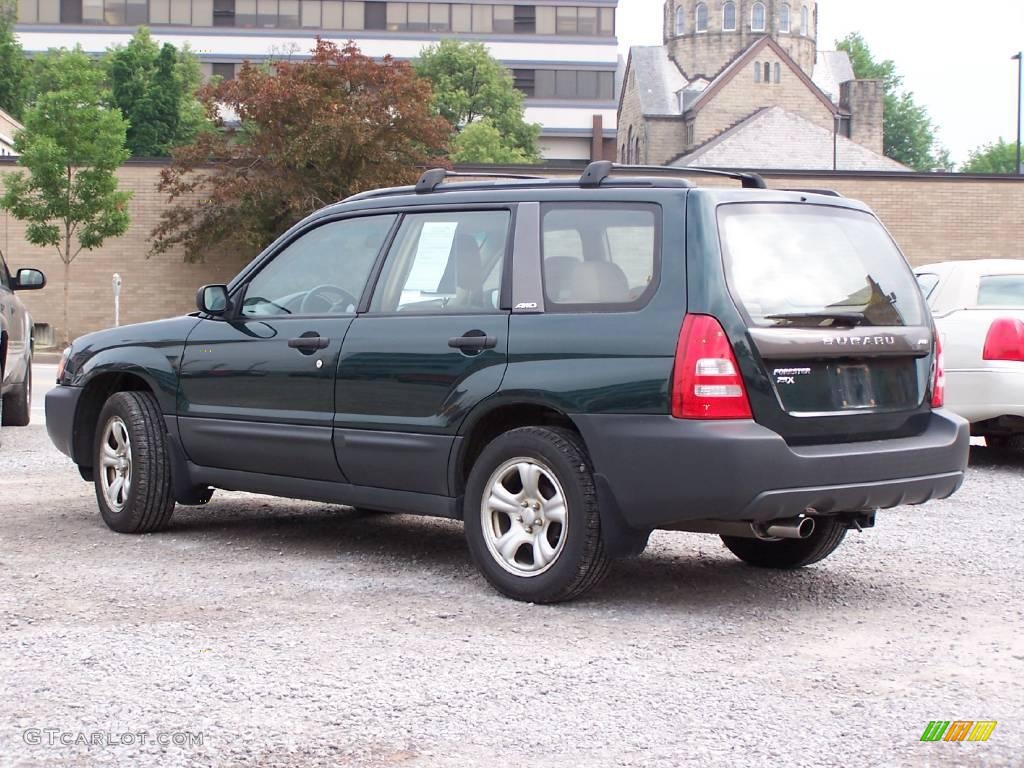 2004 Forester 2.5 X - Woodland Green Pearl / Beige photo #2