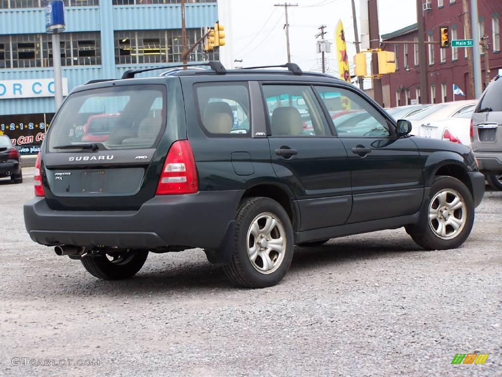 2004 Forester 2.5 X - Woodland Green Pearl / Beige photo #3