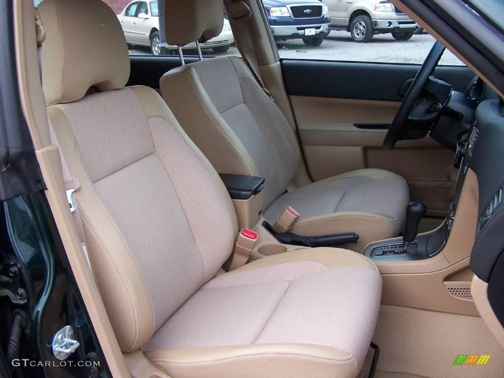 2004 Forester 2.5 X - Woodland Green Pearl / Beige photo #9