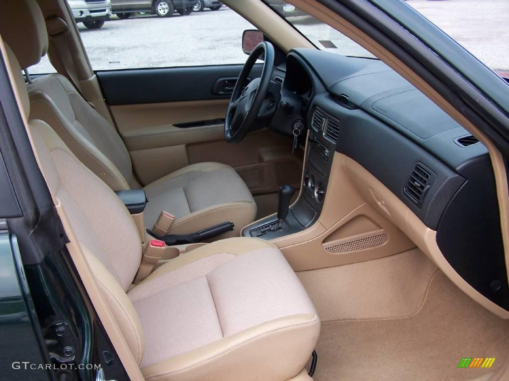 2004 Forester 2.5 X - Woodland Green Pearl / Beige photo #10