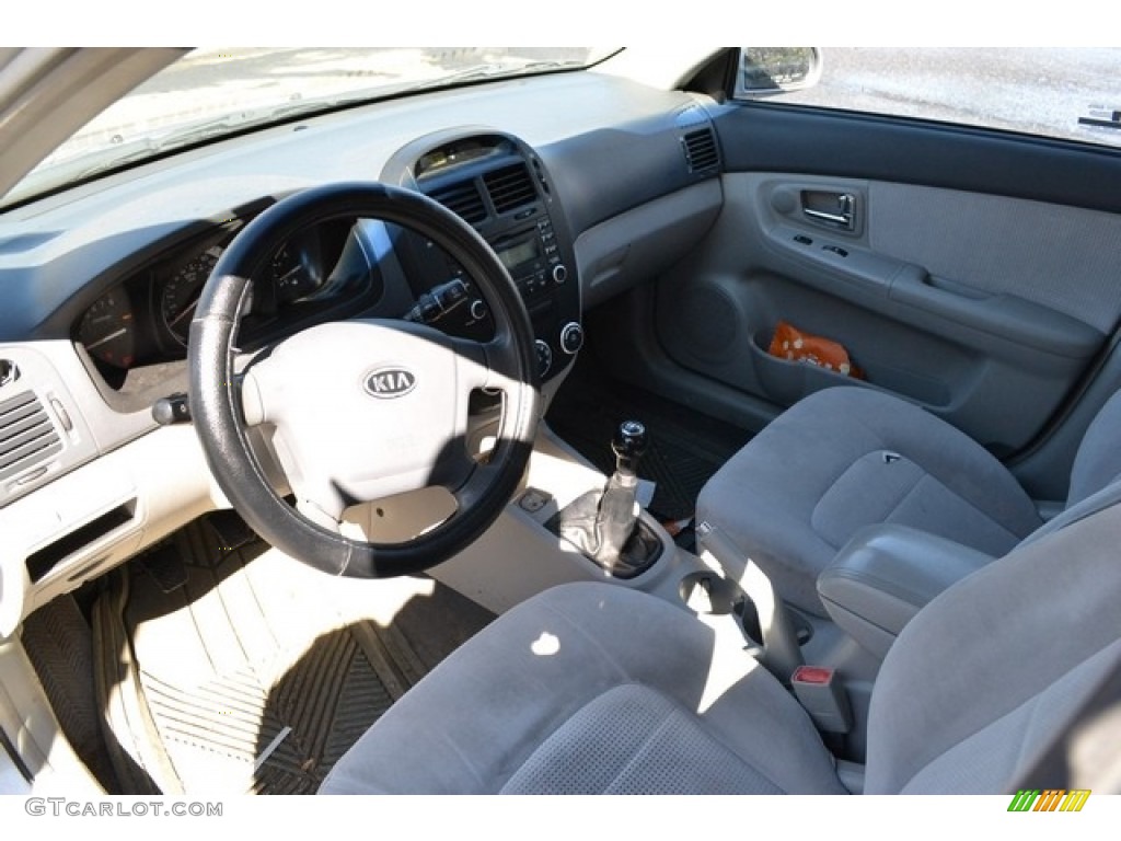 2007 Spectra EX Sedan - Silver / Gray photo #7
