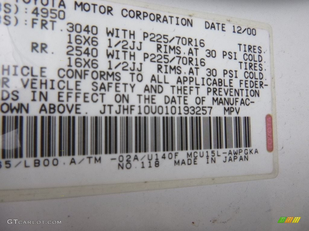 2001 RX 300 AWD - White Gold Crystal / Ivory photo #13