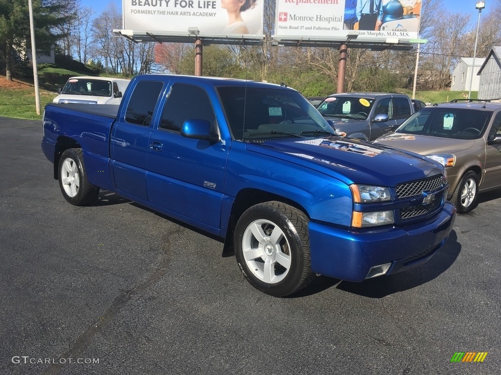 2003 Silverado 1500 SS Extended Cab AWD - Arrival Blue Metallic / Dark Charcoal photo #2