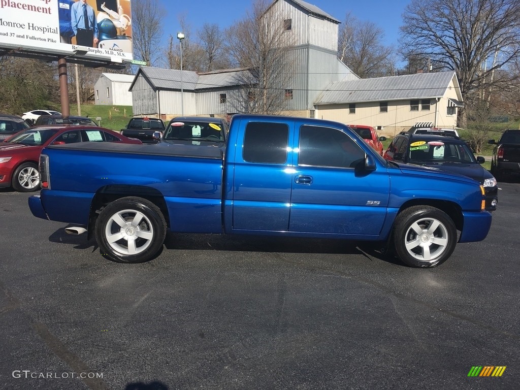 2003 Silverado 1500 SS Extended Cab AWD - Arrival Blue Metallic / Dark Charcoal photo #5