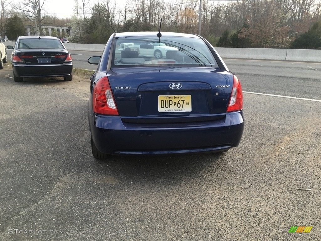 2009 Accent GLS 4 Door - Dark Sapphire Blue / Gray photo #4