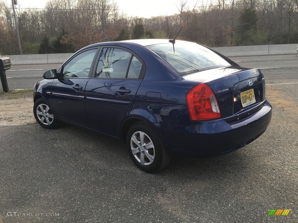 2009 Accent GLS 4 Door - Dark Sapphire Blue / Gray photo #5