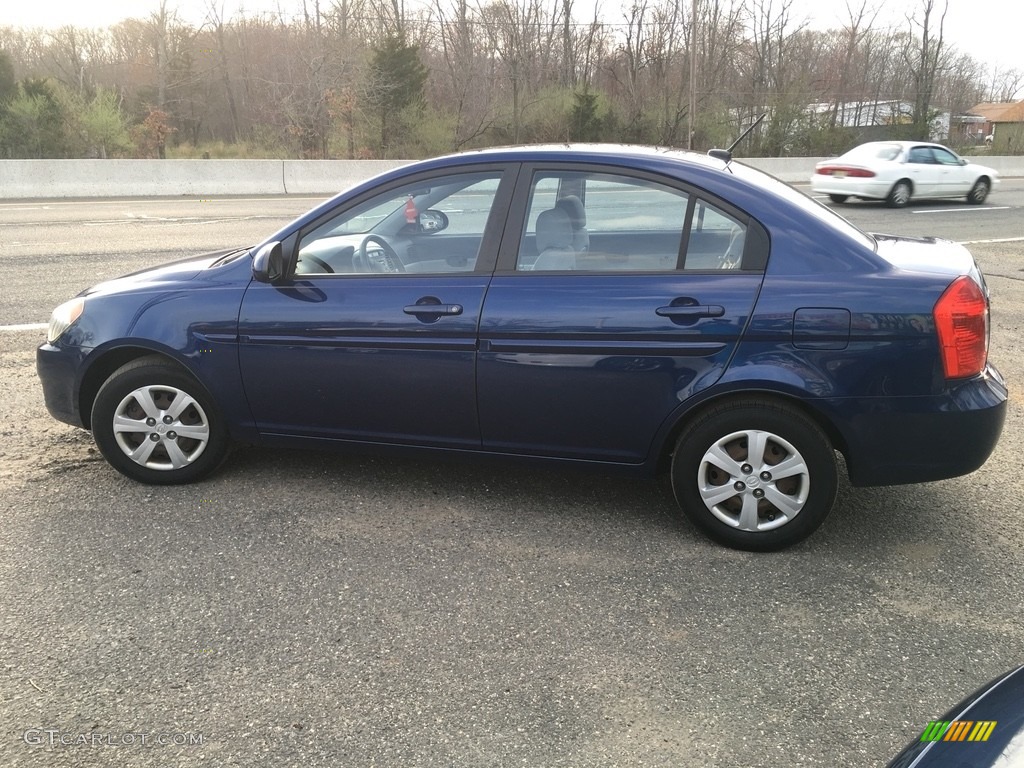 2009 Accent GLS 4 Door - Dark Sapphire Blue / Gray photo #6