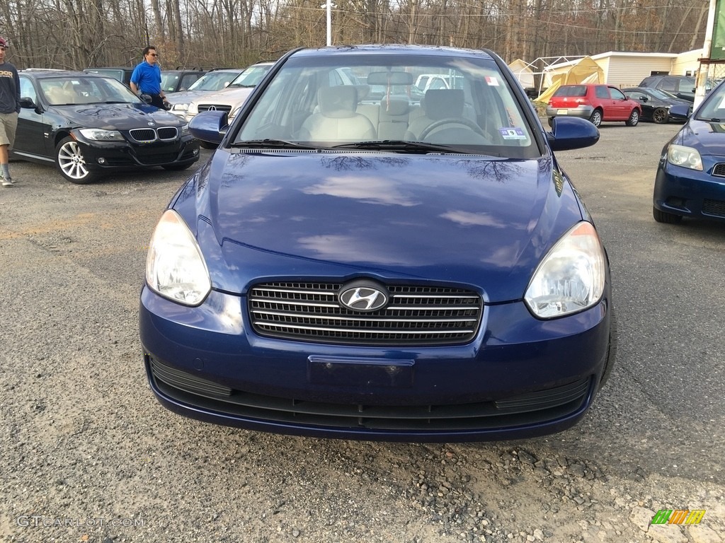 2009 Accent GLS 4 Door - Dark Sapphire Blue / Gray photo #8