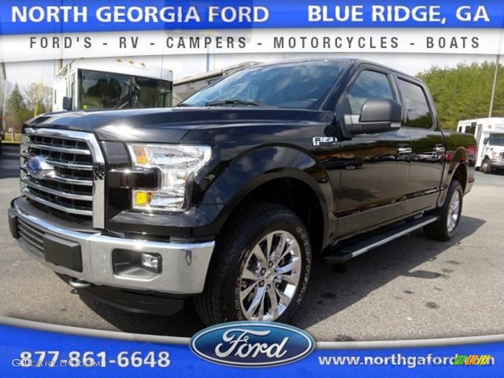 2016 F150 XLT SuperCrew 4x4 - Shadow Black / Medium Earth Gray photo #1