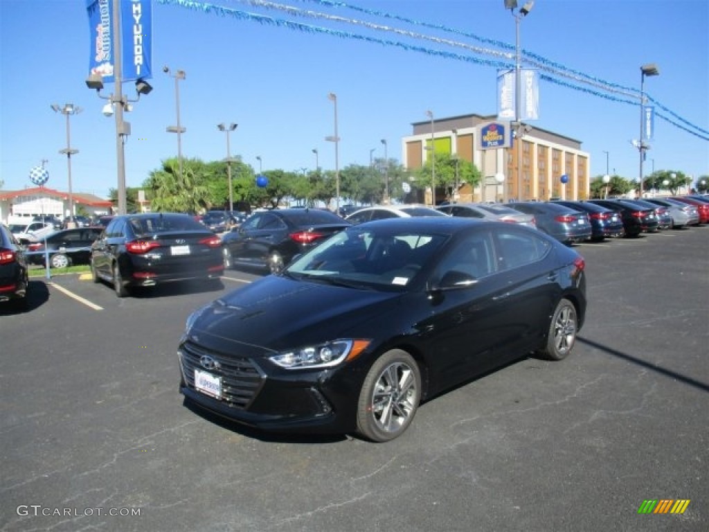 2017 Elantra Limited - Black / Black photo #3