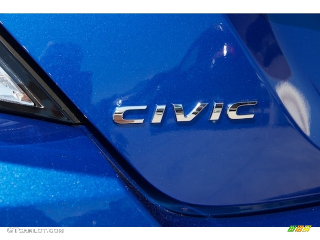 2016 Civic EX-L Coupe - Aegean Blue Metallic / Black/Gray photo #3