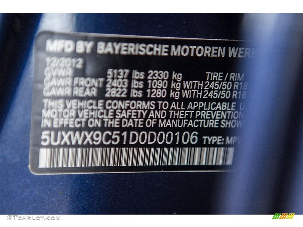 2013 X3 xDrive 28i - Deep Sea Blue Metallic / Oyster photo #21